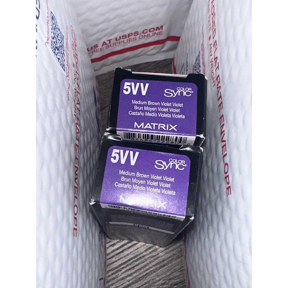 Matrix Color Sync 5VV Medium Brown Violet Violet Demi-Permanent Hair Color Set 2